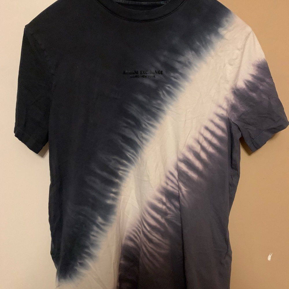 ARMANI EXCHANGE BLUE TYE-DYE TEE | see description